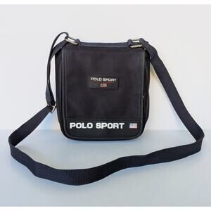 Vintage 90’s Polo Sport Ralph Lauren Navy Black Shoulder Strap Crossbody Bag Y2K